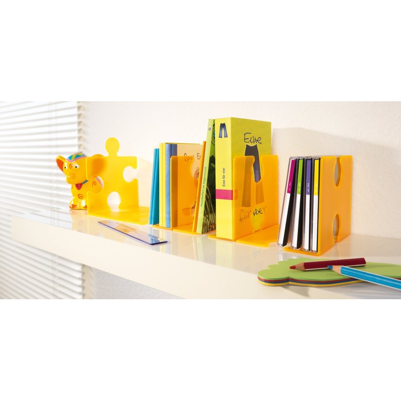 HAN 9212-61, CD rack/bookend PUZZLE. Modern, innovative and very stable.