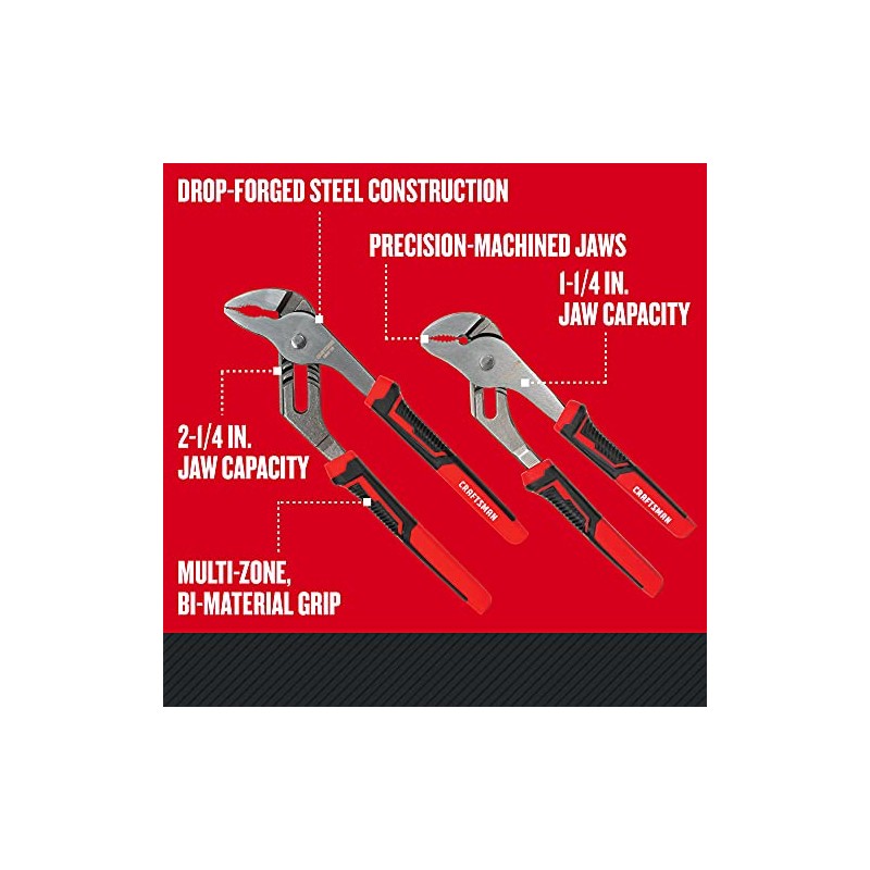 CRAFTSMAN Juego de 2 pinzas de 8 pulgadas y 10
