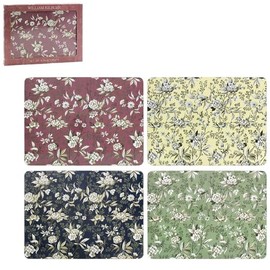 Lesser & Pavey 4pcs William Morris Kilburn Cork Back Placemats Table Protect Heat Resistant