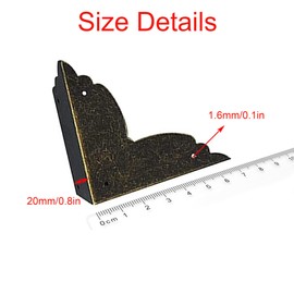 ZAHD Pack of 8 Antique Furniture Corners Edge Protection Fittings Corner Protection Metal Antique Bronze Edge Protection Multi-Purpose Durable for Table and Furniture Corners Odourless Thick Table