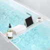 Bathtub Tray Caddy Acrylic Bath Tray, Wine Glass Book Holder