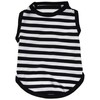 Petitebella Horizontal Stripes Puppy Dog Shirt (Black/White, Medium)