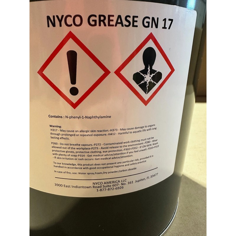 NYCO 1Gallon 6.5LB NYCO Multi Purpose Synthetic Grease GN 17