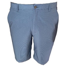 Pebble Beach Men's Golf Dry-Luxe Performance Comfort Waist Shorts, Blue Stripe, Size 38