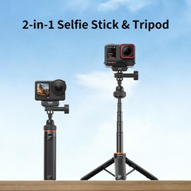 VRIG AC80 Extenable Mini Camera Tripod for GoPro,360° Portable Small Handle Grip Selfie Stick Tripod for DJI OSMO Action 6/5Pro/4/3,GoPro Hero 13 12 11 10 Max/Mission 1 PRO,Xtra Edge