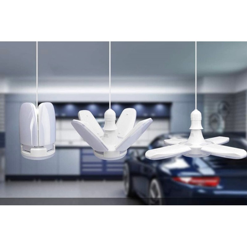 Innovative Adjustable Folding Leaf Light for Home or Garage |