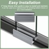 Gray Shower Door Bottom Track, Single-Sided Channel Dimensions of 1/2