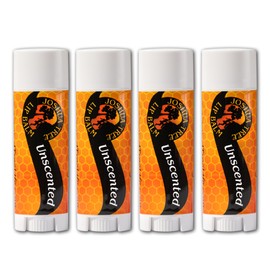 Joshua Tree Organic Lip Balm: 25 Flavor Varieties Made with Beeswax (4-pack, Unscented)