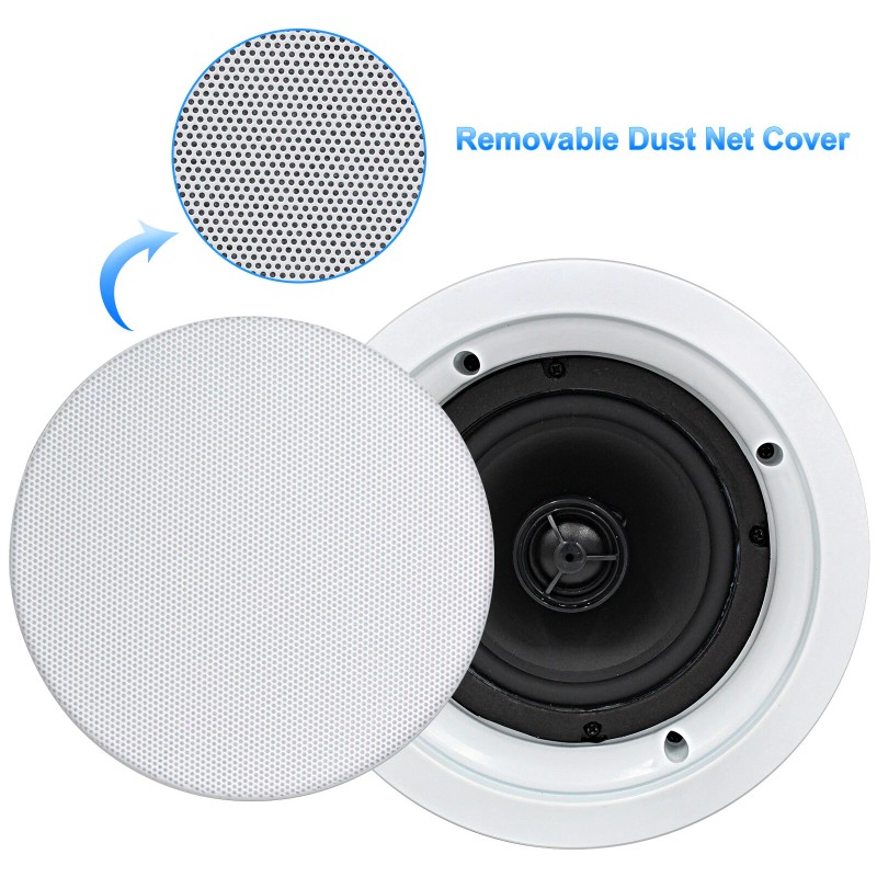 Herdio 5.25" 600W Bluetooth Ceiling Speakers Flush Mount for Kitchen
