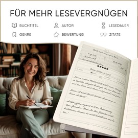 NORTHERN NOTES® Edles Lesetagebuch & Book Journal A5 - Tagebuch für Bücher, Hörbücher oder Podcast. Reading Journal mit qualitativem Einband, Softcover und weiteren praktischen Extras. Booktok
