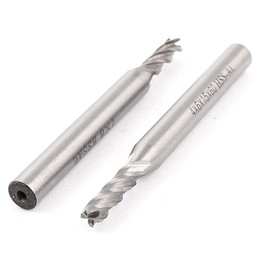 Sourcingmap 4mm Cutting Dia. 4 Flutes Straight Shank End Mill Cutter CNC Bits 2pcs