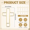 120PCS Gold Cross Paper Clips Bulk, Cross Paper Clips for
