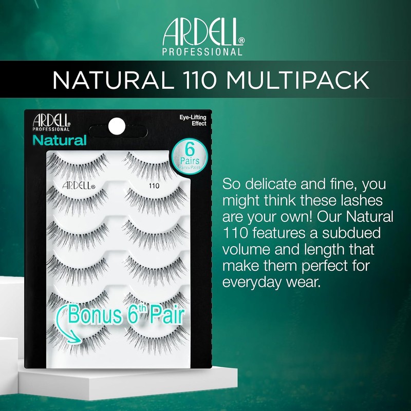 Ardell Ardel false eyelashes natural 110 black 1 pack (5