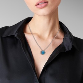 YURSHJAM Designer Jewelry Inspired 11MM Cubic Zirconia Pendant Necklace for Women Fashion Clothing Accessory, Cubic Zirconia, Cubic Zirconia