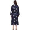 Lavenderi Women's Long Classic Satin Kimono Lounge Bathrobe Robe(Cheetah,X-Large)