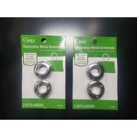 Dritz Metal (Nickel) Heavy duty Grommet, screw on for easy application (4Sets)