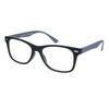 Matte Rubberized Hipster Horn Rim Spring Hinge Reading Glasses Black
