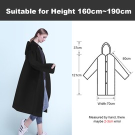 Vicloon Portable Raincoat, 2 Pack Rain Poncho Adult Waterproof with Hoods and Sleeves, Reusable Rain Resistant Poncho for Camping, Emergency Situations, Travel