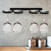 SAMGUYUE 2 Pcs Wall Mounted Wine Glass Rack Stemware, Metal