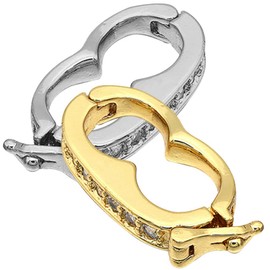 Artibetter Necklace Shortener Clasps Peanut Shortener Pearl Enhancer Click Clasps 2pcs Connector Clasp for Bead Necklace Jewelry Making