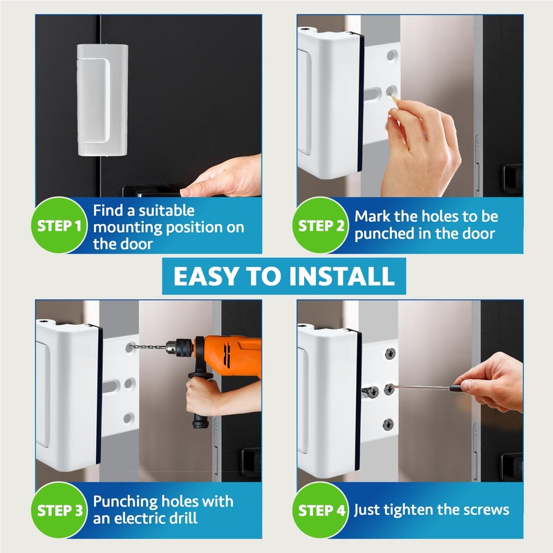Dwell+Good Door Locks (2-Pack) - Easy To Install Aluminum Home