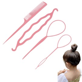 YFFSFDC Hair Arrangement Stick Magic Hair Styling Tools Set of 4 4 Types Bun Hair Styling Hair Styling Hair Design Hair Braiding Tools Multifunctional Professional Beginner Salon Beauty Salon Women