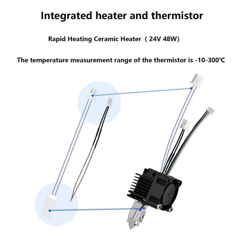 0.4mm X1 X1C Hotend Complete Kit, Full Assembly Hot End