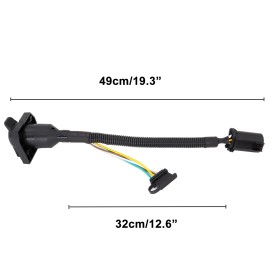 AUTOXBERT Multi Tow 7 Way Trailer 4 Pin Flat Connector Plug Adapter For Silverado USCAR