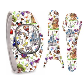 Thrilling Rides Magic Band + Skin Vinyl Decal Wrap Compatible with MagicBand+ (New 2022 Release)