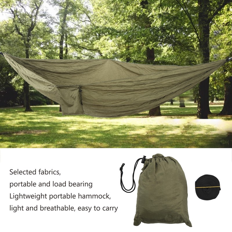 Double Portable Hammock Quick Drying Nylon Camping Hammock with Tree