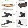 Mkono 8 Pack Shelf Brackets Black Heavy Duty Metal Hidden