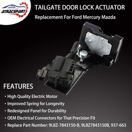 ATRACYPART Rear Liftgate Door Lock Actuator Tailgate Latch Actuator | Replacement for 2009-2012 Ford Escape 2008-2011 Mazda Tribute 2009-2011 Mercury Mariner | Replace OE# 9L8Z-7843150-B 9L8Z7843150B