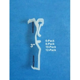 Blind 3 Inch Valance Clips For Faux wood, Wood Window Blinds, Choice of 6-12 pack. - 12-Pack