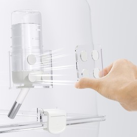 BUCATSTATE Strong Magnetic Water Bottle Holder, Stable Design & Height Adjustable, No Tools Required for Easy Installation, Wire Mesh & Acrylic Cage, Compatible with Bottles with Diameter of 2.0