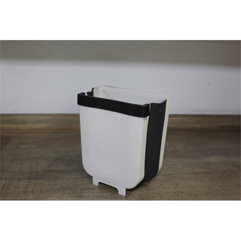 TUHOME White Plastic Mini Trash Can For Kitchen Garbage Bin