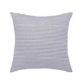 sourcing map Striped Canvas Cushion Covers 1PC, Throw Pillow Covers with Zipper for Sofa Bedroom-Decorative Couch Pillow Covers 45x45 Cm/18x18 In, Blue & White Throw Pillow Cases