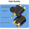 AYMBH Gold-Plated 3.5mm Male Stereo Jack to 2 RCA Female