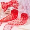 GORGECRAFT 10Yds 2 Rolls 2 Style Red Valentine's Day Ribbon