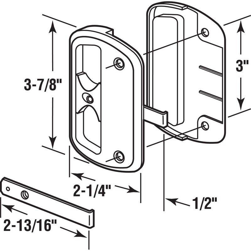 Slide-Co 121997 Sliding Screen Door Latch and Pull with Screws,