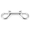 Double Carabiner, Double-Sided Carabiner Hook, Silver Durable Stainless Steel, Double-Sided