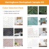 STICKGOO Sample Kit Thicker Herringbone Peel and Stick Backsplash, 6.3”×4.9”