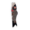 En la brisa peces koi Windsock, 36 pulgadas, Negro