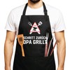 MoonWorks BBQ Apron for Men with Saying Fleisch ist mein