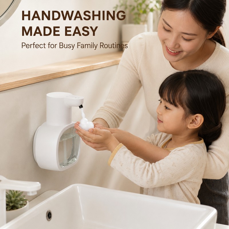 Automatic Foam Soap Dispenser, 500ml Touchless Rechargeable Pump