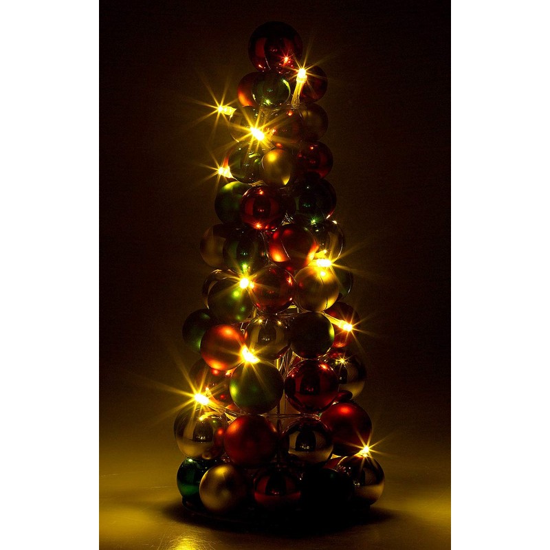 Britesta Bauble Christmas tree: set of 2 LED illuminated Christmas