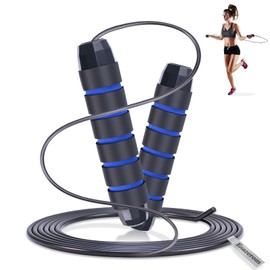 Emazerom Jump Rope for Women Men Kids, Adjustable Skipping Rope with Ball Bearings, Professional Jumping Rope with Foam Handles, Tangle-Free Rapid Speed Jump Ropes for Fitness Workout Boxing Exercise