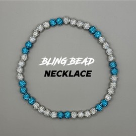RAD - Bling Bead Necklace (Blue/Whites)