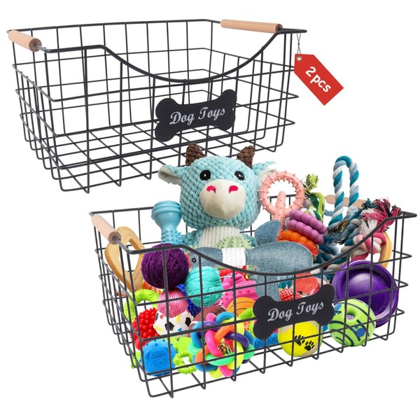 Geyecete dog toy basket Set of 2 Iron Wire Large