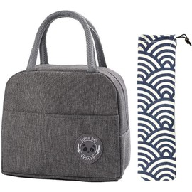 Lunch Bags for Women Insulated Lunch Bags Adults Cooler Bag Water-Resistant Thermal Leak-Proof Lunch Organizer for Children Girls Men Work Picnic Grey