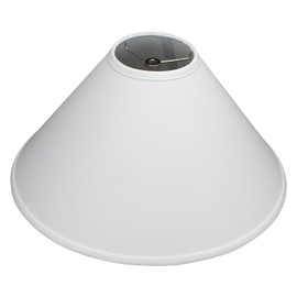 FenchelShades.com Lampshade 5" Top Diameter x 18" Bottom Diameter x 11" Slant Height with Washer (Spider) Attachment for Lamps with a Harp (Linen White)